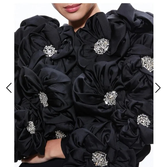 NWT Alice + Olivia Lorna Cropped Appliqué Jacket - Picture 4 of 16